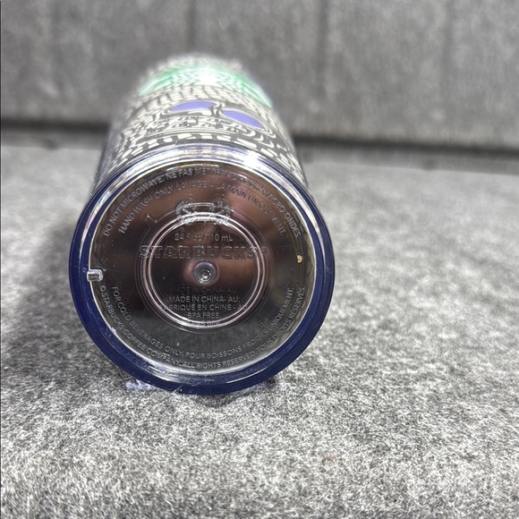 Starbucks Skull Tumbler with Blue Accents Glows in the Dark - Picture 2 of 6